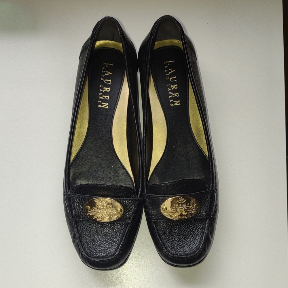 Lauren Ralph Lauren RLL Black Leather Women's Loafers